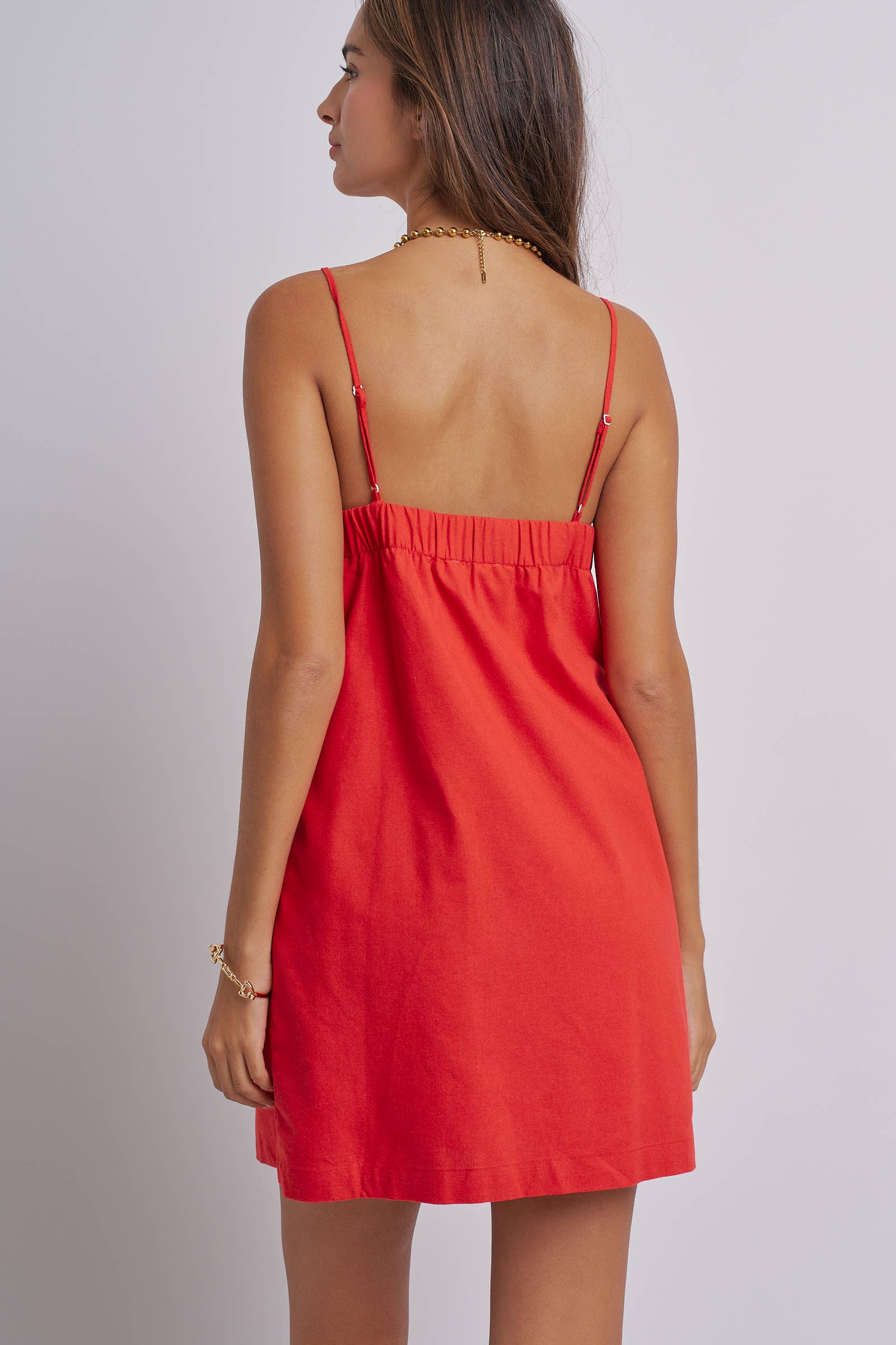 Minimalist Adjustable Strap Slip Mini Dress