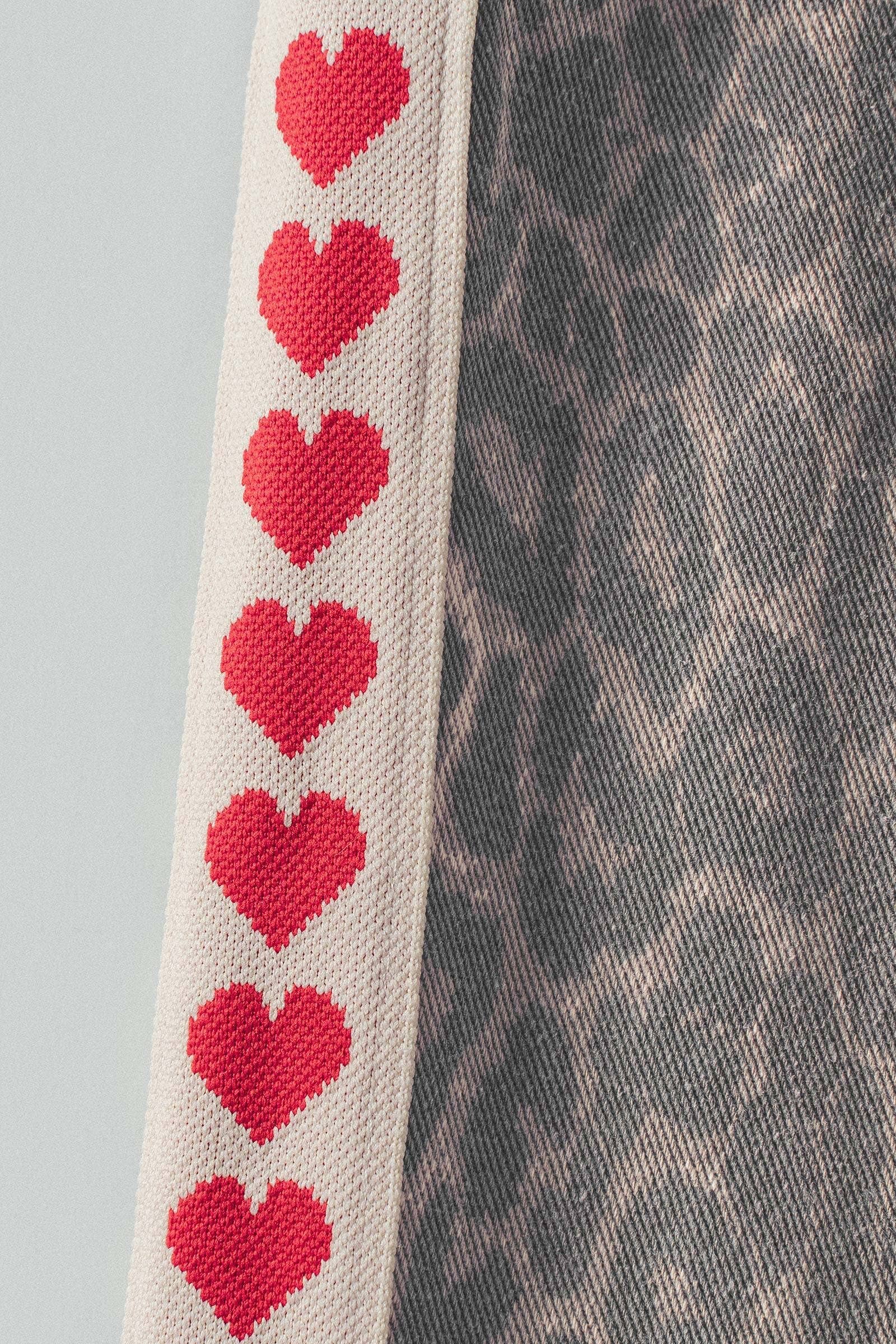 Leopard Print Heart Side Stripe Lounge Pants