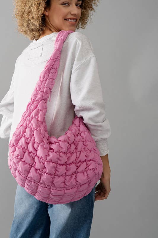 Urban Daizy Puff Quilted Shoulder Tote Bag Beige Shoulder Bag - Women's (UDZ-BG-00001) – alternate view 9