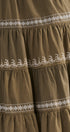 Embroidered Tiered Cotton Maxi Skirt | wholesale skirts | Urban Daizy