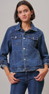 American Flag Patch Denim Trucker Jacket