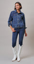 American Flag Patch Denim Trucker Jacket