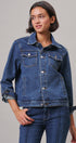 American Flag Patch Denim Trucker Jacket