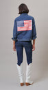 American Flag Patch Denim Trucker Jacket