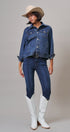 American Flag Patch Denim Trucker Jacket
