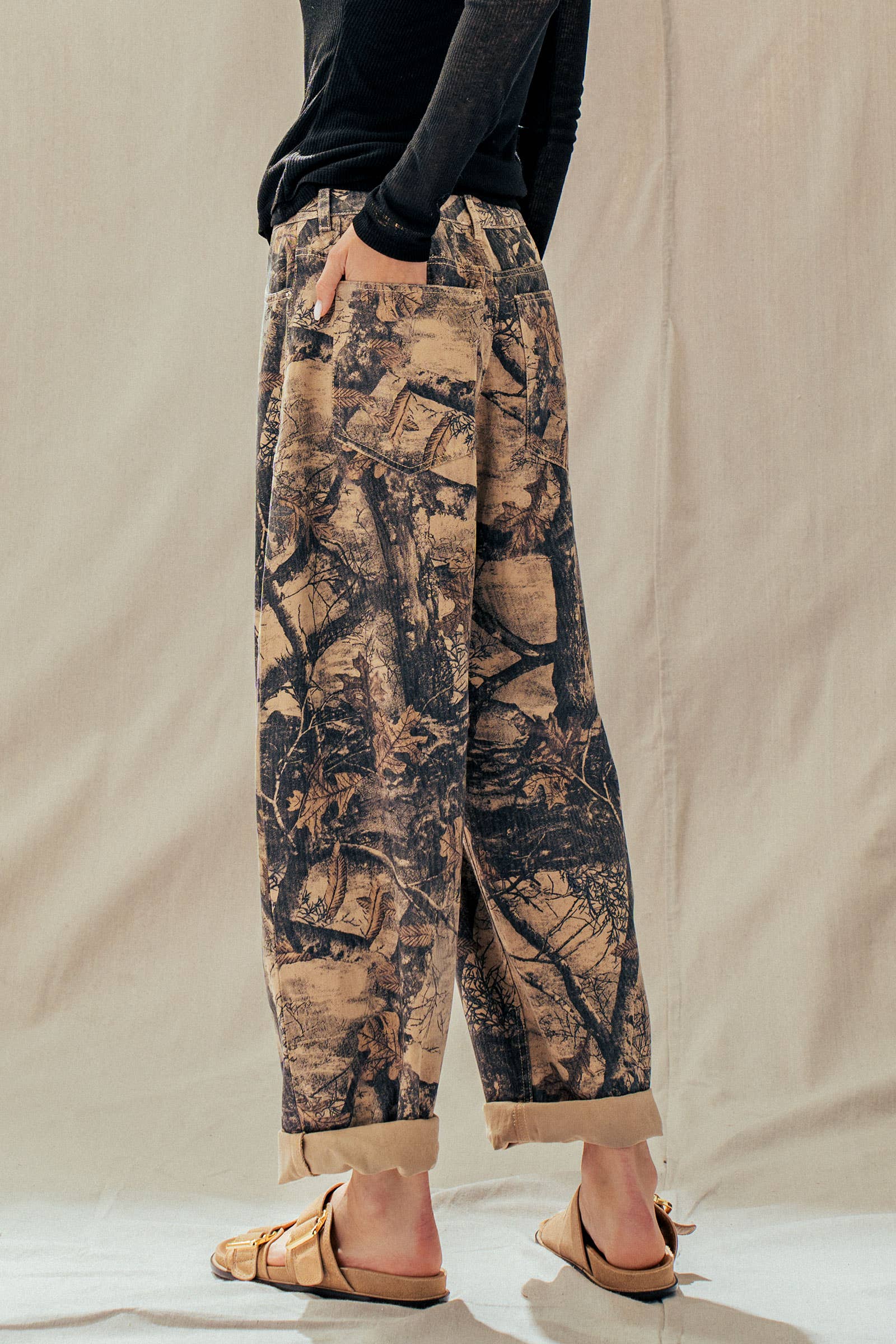 Urban Daizy Camo Print Cotton Balloon Pants Camo Pants - Women's (UDZ-PT-00458) – alternate view 4