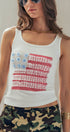 Urban Daizy Gingham & Lace American Flag Patch Ribbed Tank White Tank Top - Women's (UDTP1415) – alternate view 12