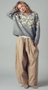 Urban Daizy Daisy Embossed 3D Floral Knit Sweater Brown Knit Sweater - Women's (UDZ-KN-00653) – alternate view 18