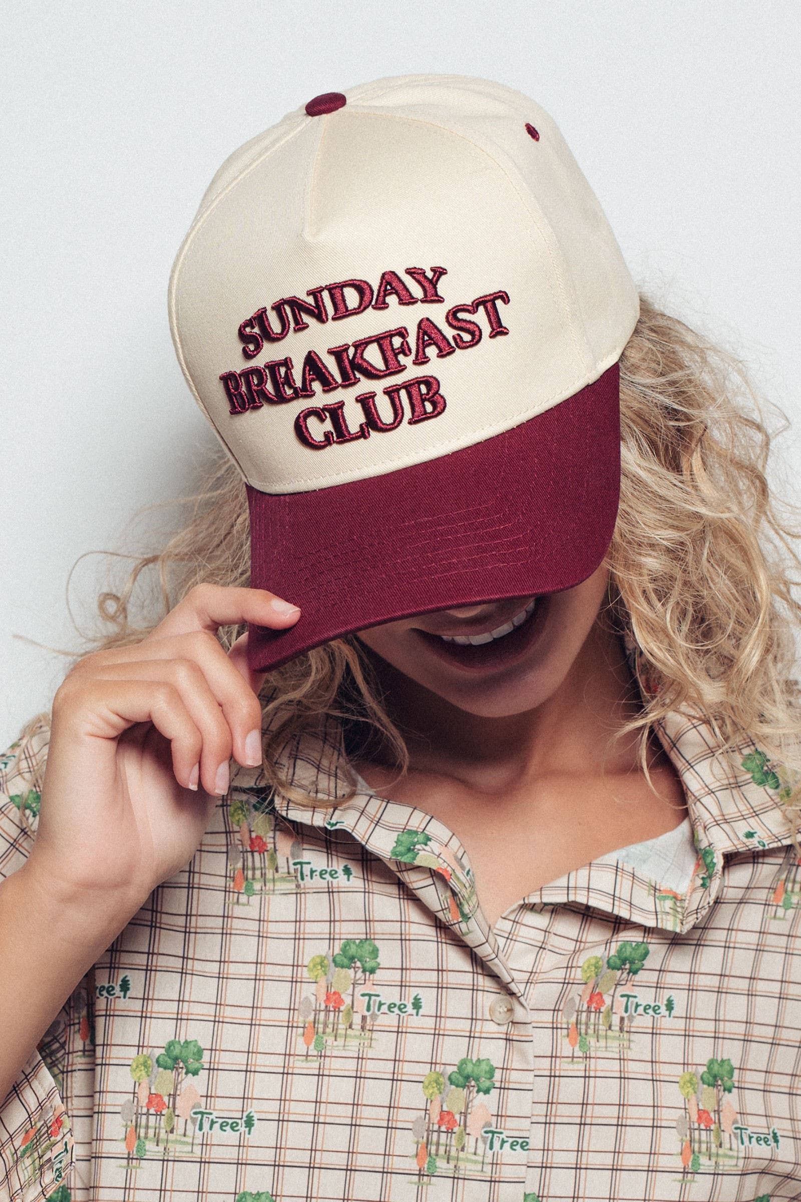 Sunday Breakfast Club Embroidered Two-Tone Trucker Hat