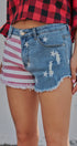 All American Girl Cutoff Denim Shorts in LT DENIM - Women's Casual Shorts | Urban Daizy