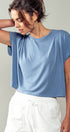 Urban Daizy Cap Sleeve Round Neck Soft Casual Tee Mint T-Shirt - Women's (UDZ-TP-00556) – alternate view 2