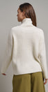 Ribbed Funnel Neck Knit Sweater in IVORY - Women's Sweaters | Urban Daizy