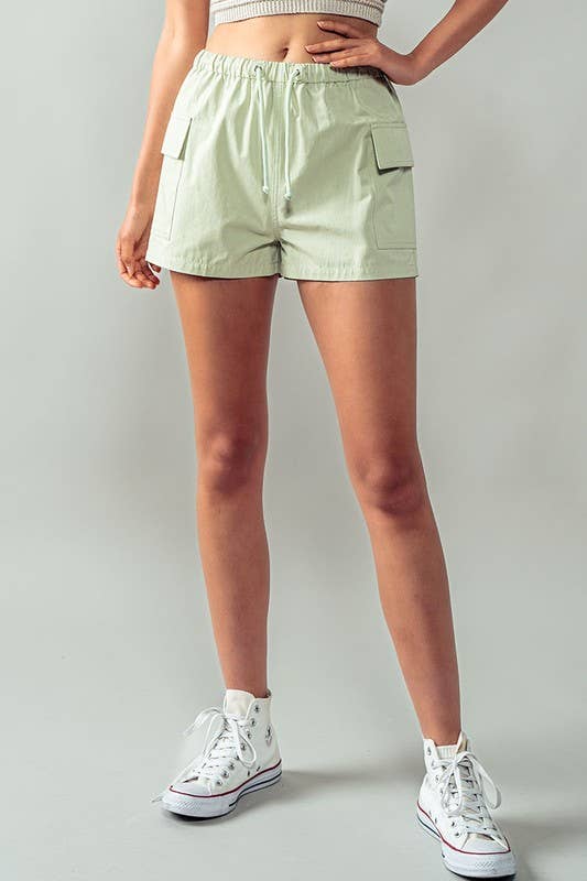 Urban Daizy Classic Matte Cargo Shorts Cream Shorts - Women's (UDZ-PT-00256) – alternate view 8