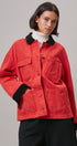 Oversized Utility Barn Jacket in RED - Women's Jackets & Blazers | Urban Daizy