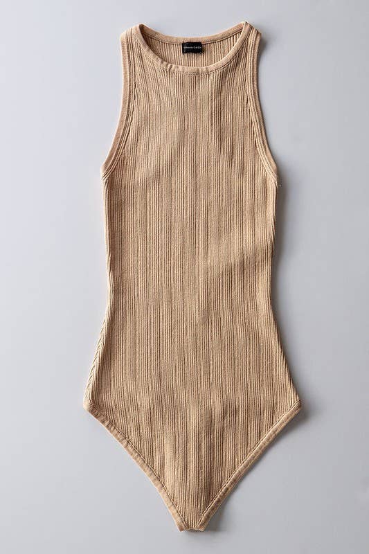 Urban Daizy Ribbed Knit Racerback Sleeveless Classic Spring Bodysuit Black Bodysuit - Women's (UDZ-AC-00039) – alternate…