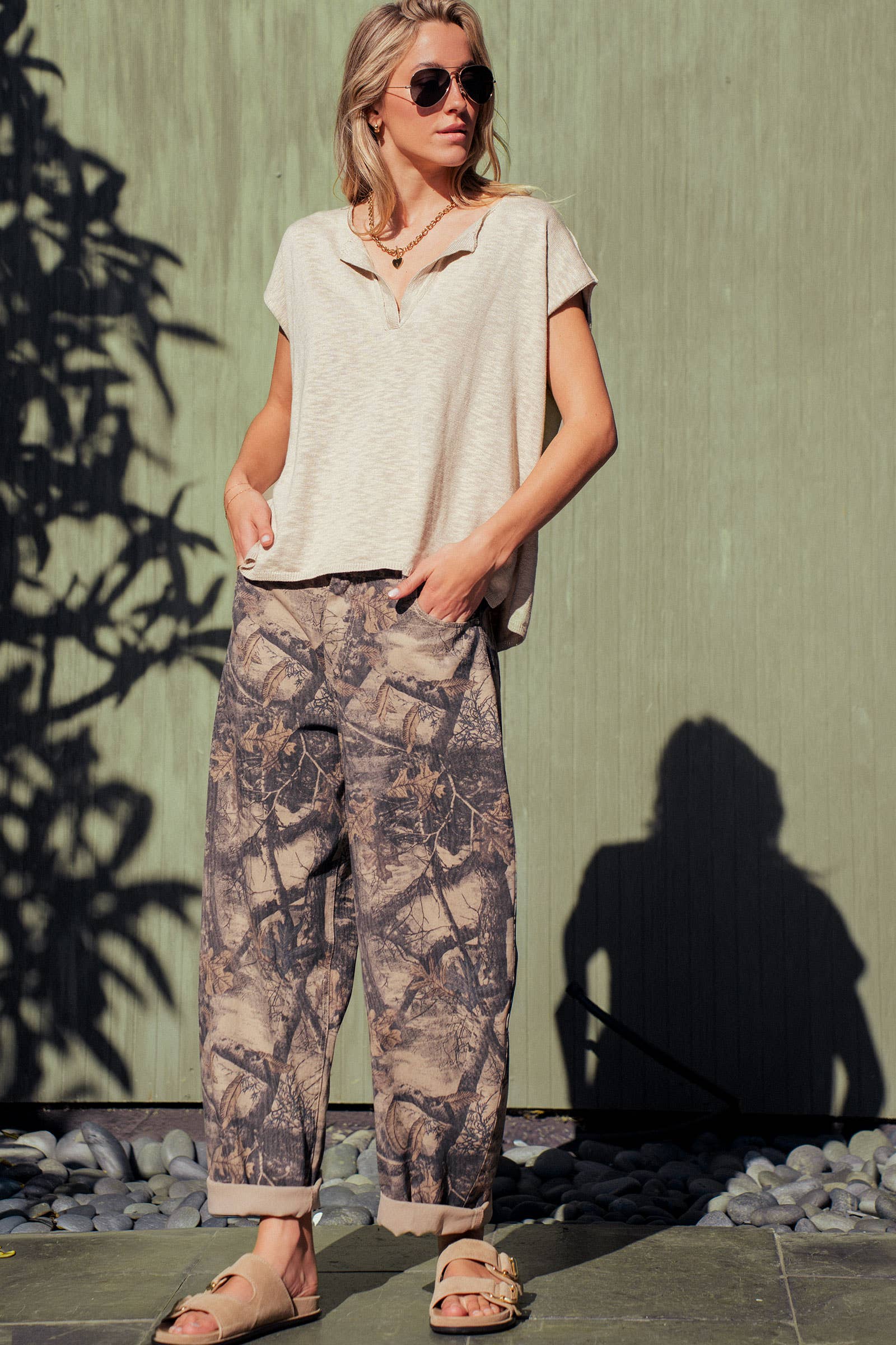 Urban Daizy Camo Print Cotton Balloon Pants Camo Pants - Women's (UDZ-PT-00458) – alternate view 15