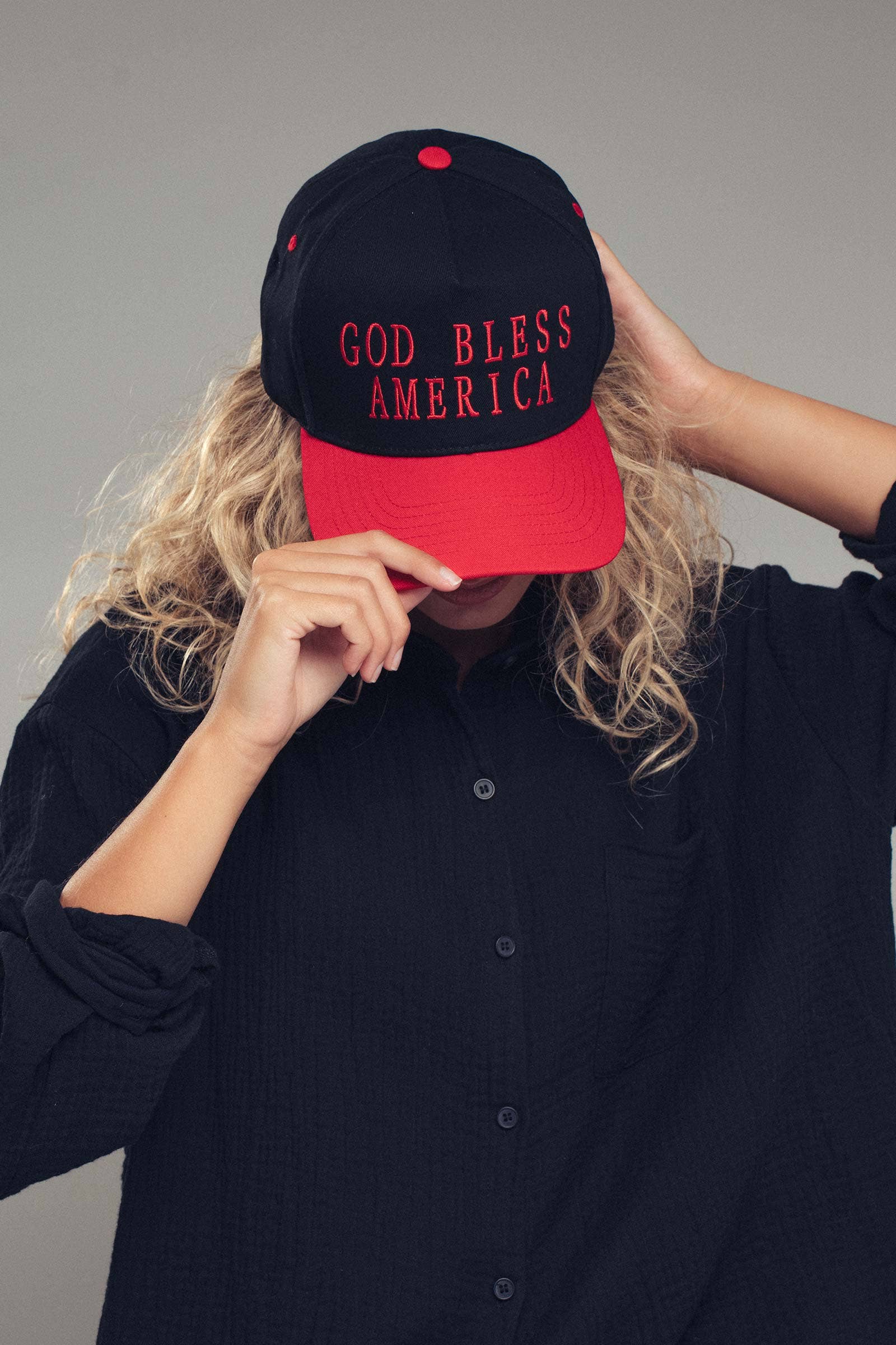 GOD BLESS AMERICA Embroidered Trucker Hat