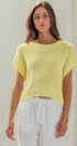 Urban Daizy Boxy Fit Viscose Knit Top Butter-Yellow Knit Top - Women's (UDSW0344-Butter-Yellow) – alternate view 6
