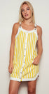 Urban Daizy Sunshine Stripe Overall Dress Blue Overalls - Women's (UDZ-AC-00159) – alternate view 4