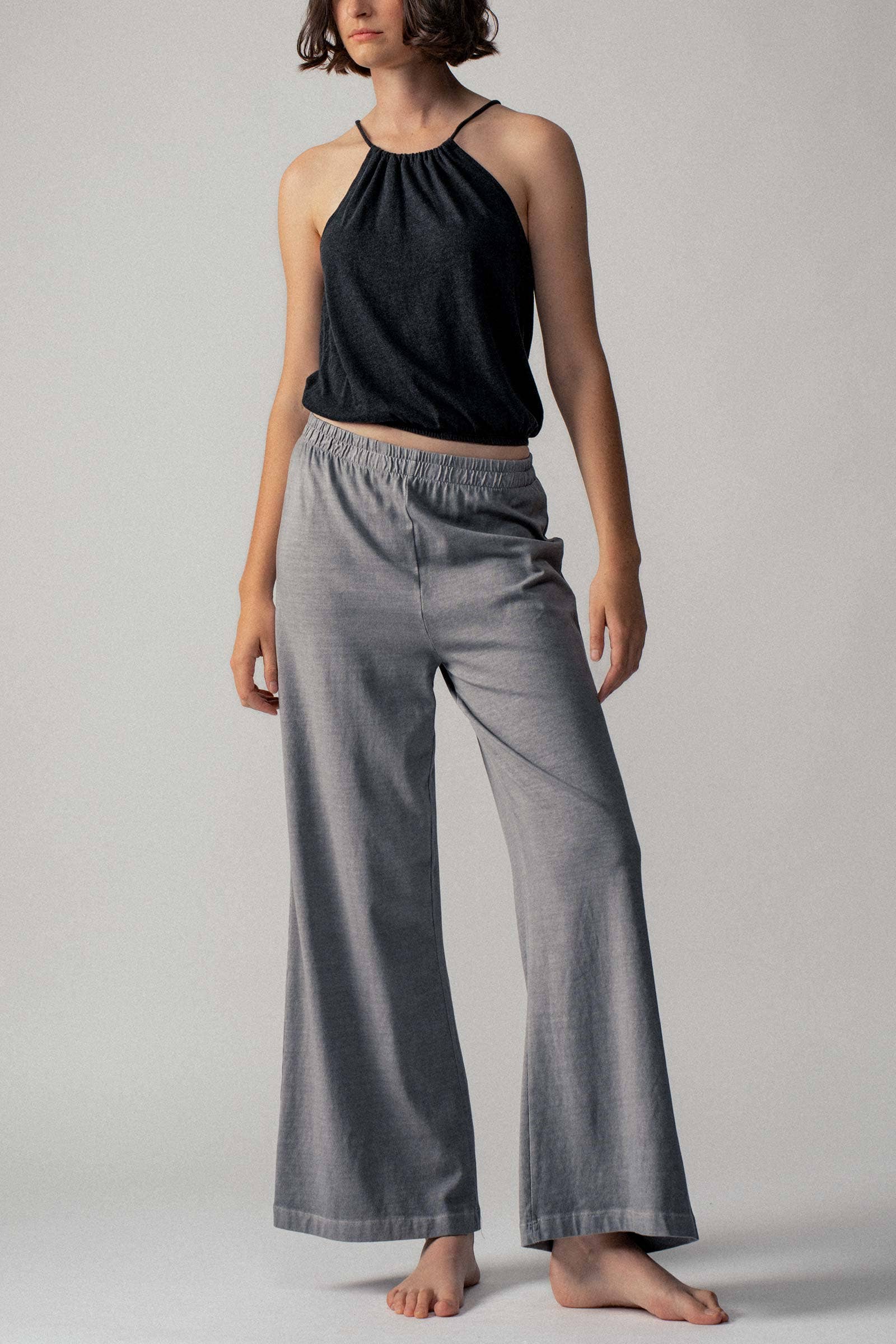 Vintage Wash Cotton Flare Yoga Pants