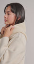 Hooded Wool Blend Oversized Short Coat in IVORY - Women's Coats | Urban Daizy