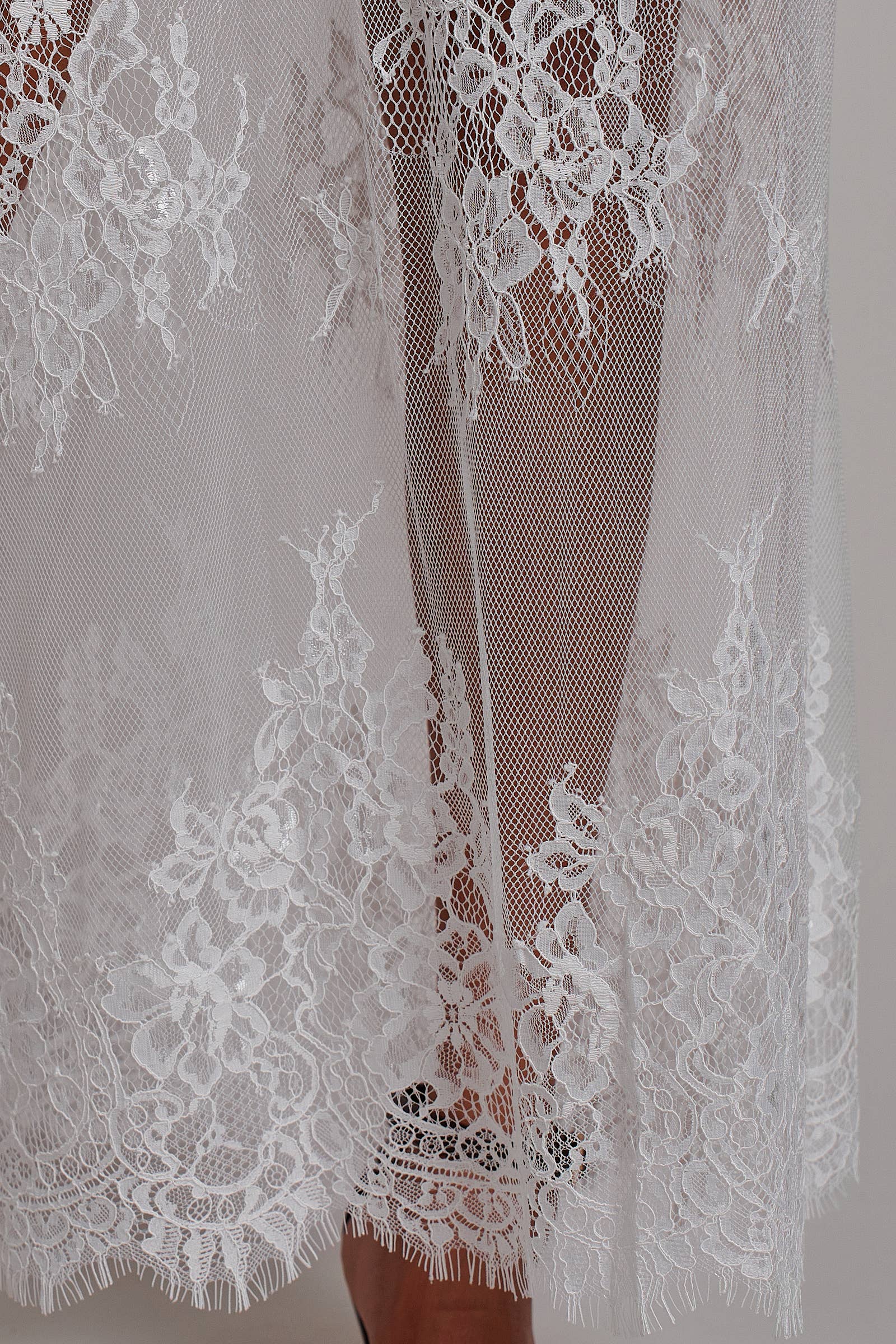 Mixed-Media T-Shirt Dress with Sheer Lace Skirt