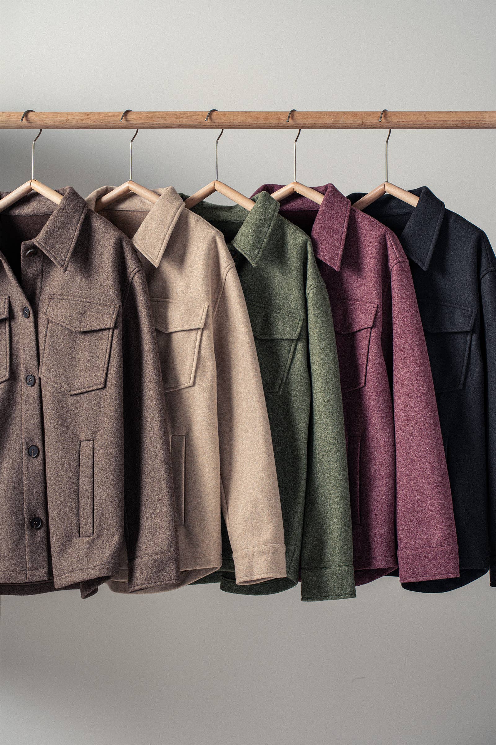 Urban Daizy Colorblock Wool Blend Shacket Jacket Black Shirt Jacket/Shacket - Women's (UDZ-TP-00812) – alternate view 2