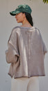 Relaxed Vintage V-Neck Oversized Sweatshirt in MOCHA MOUSSE - Women's Sweatshirts & Hoodies | Urban Daizy