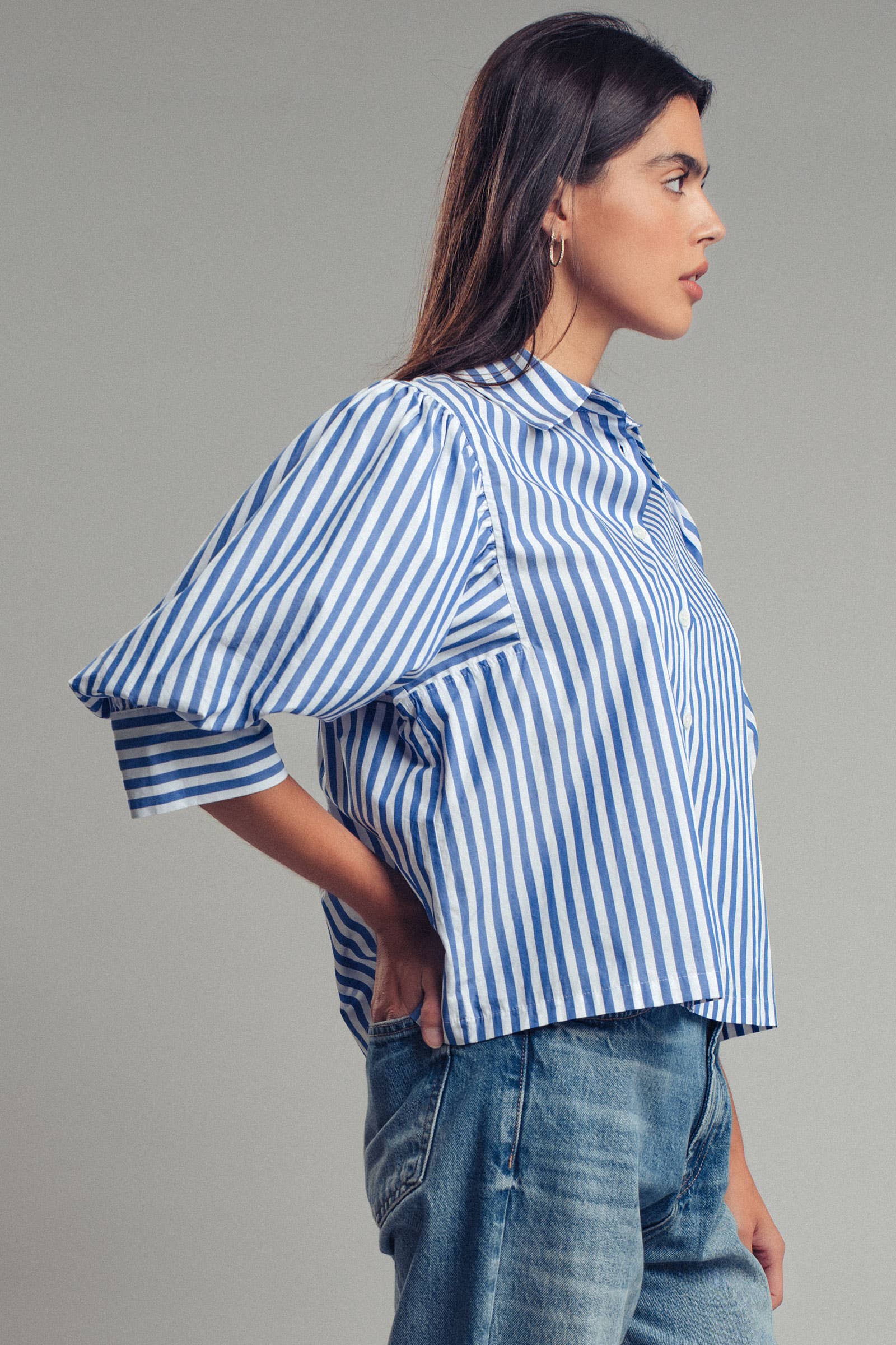 Western Boho Drop Waist Blouse