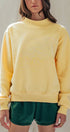 Urban Daizy Mock Neck Drop Shoulder Sweatshirt Ivory Sweatshirt - Women's (UDTP1437-Ivory) – alternate view 22