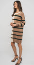 Urban Daizy Two-Tone Striped Knit Sweater Dress Cream-Multi Dress - Women's (UDZ-DR-00352) – alternate view 4