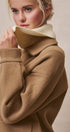 Sweater Knit Button Front Jacket with Detachable Collar in OLIVE - Women's Jackets & Blazers | Urban Daizy