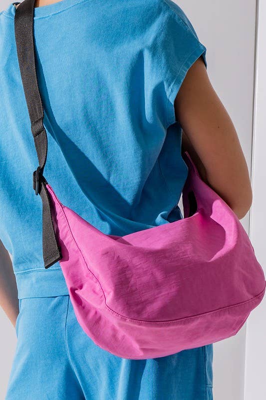 Urban Daizy Contemporary Minimalist Crescent Shoulder Bag Blue Belt Bag - Women's (UDZ-BG-00005) – alternate view 7