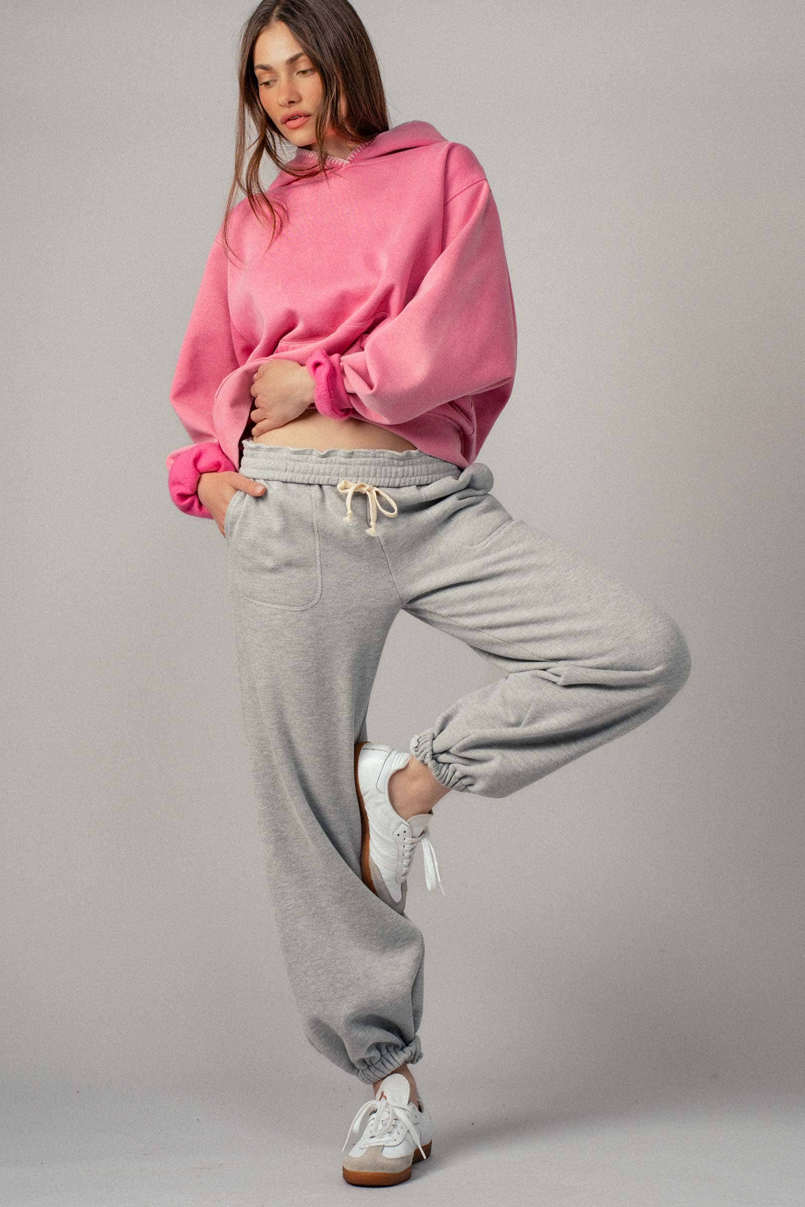 Urban Daizy Elastic Drawstring Cotton Sweatpant Green Lounge Sweatpants Joggers - Women's (UDZ-PT-00336) – alternate view 15