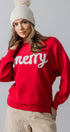 Urban Daizy Merry Embroidered Crewneck Sweater Ivory Knit Sweater - Women's (UDZ-KN-00488) – alternate view 15