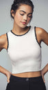Urban Daizy Scalloped Ribbed Knit Crop Top Khaki Knit Top - Women's (UDZ-TP-00809) – alternate view 3