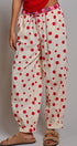Retro Candy Pop Polka Dot Pants in CREAM RED - Women's Pants | Urban Daizy