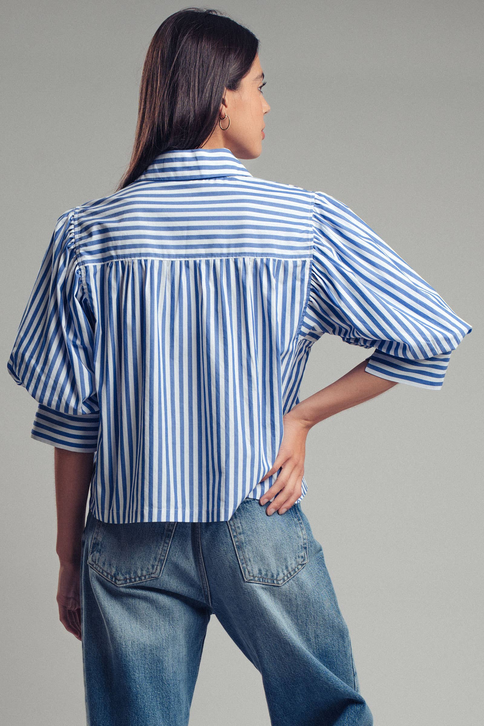 Western Boho Drop Waist Blouse