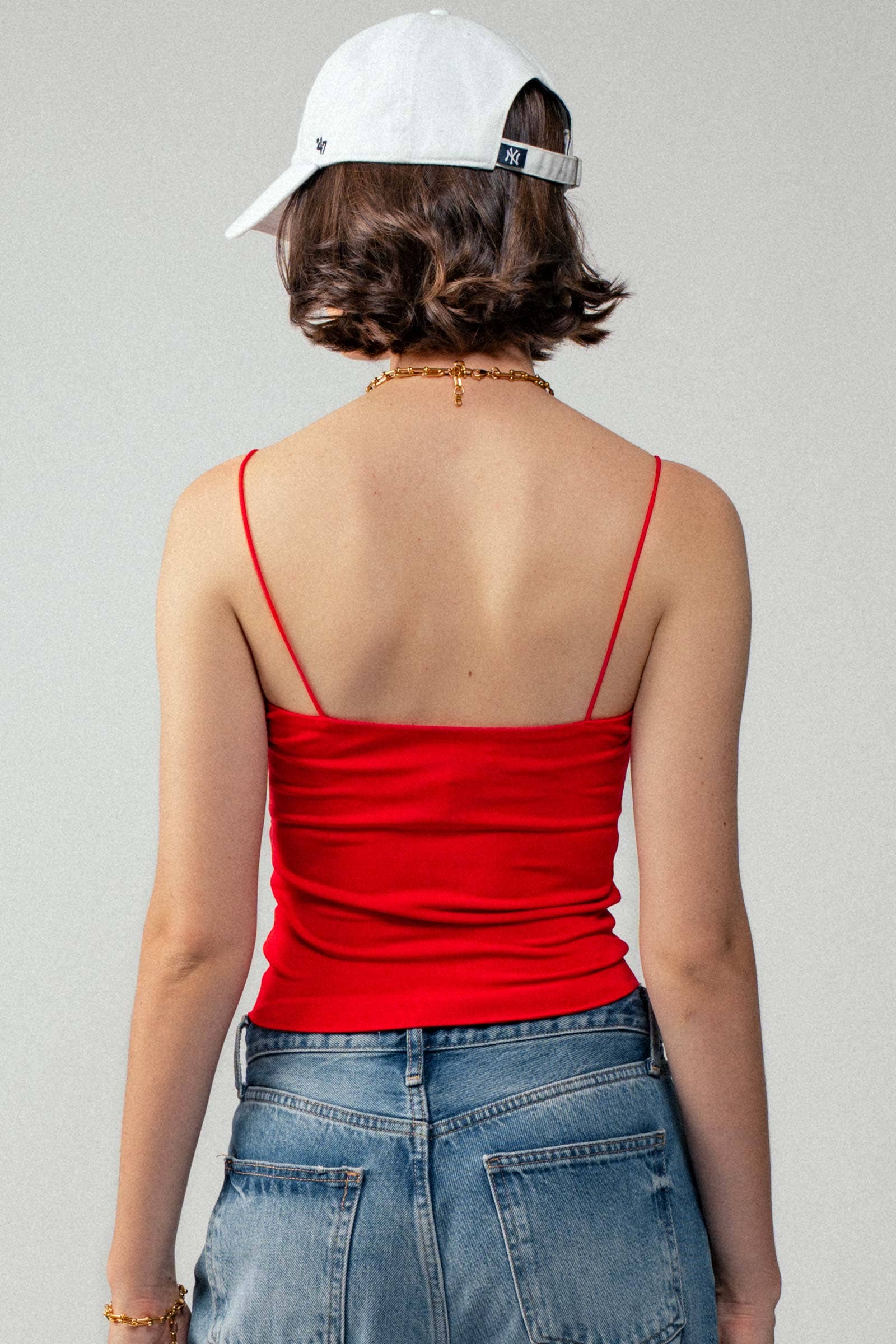 Urban Daizy Essential Double Layer Fitted Camisole Red Camisole - Women's (UDZ-TP-00002) – alternate view 6