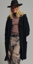 Oversized Wide Collar Open Front Poncho Cardigan in BLACK - Women's Cardigans & Shrugs | Urban Daizy