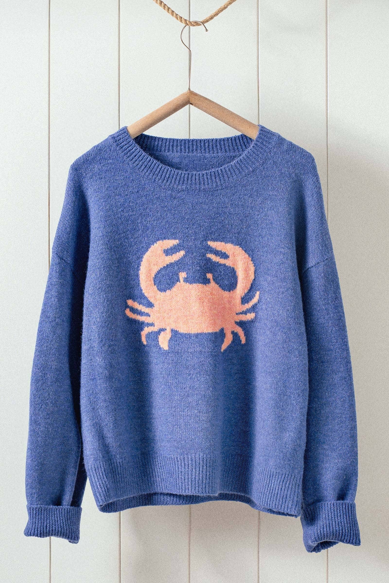 Crab Graphic Relaxed Knit Sweater
