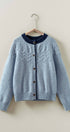 Textured Yoke Contrast Trim Knit Cardigan | wholesale cardigan - women's | Urban Daizy