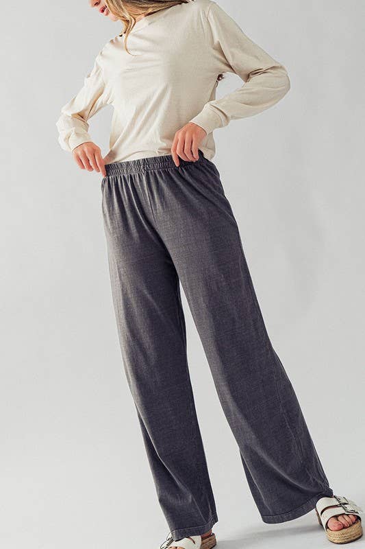 Vintage Wash Cotton Flare Yoga Pants