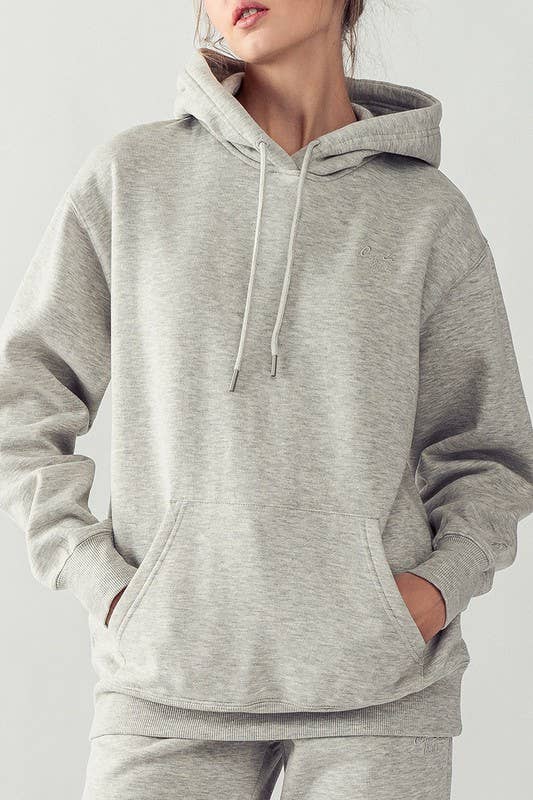Urban Daizy Vintage Wash Oversized Hoodie Sweatshirt Black Hoodie - Women's (UDZ-KN-00214) – alternate view 6