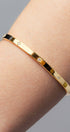 Urban Daizy 14K Gold Over Stainless Steel Studded Bangle Yellow-Gold Bangle Bracelet (UDZ-XX-00001)