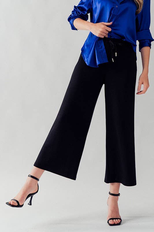 Urban Daizy Wide Leg French Terry Crop Pants Deep-Lavender Pants - Women's (UDZ-PT-00100) – alternate view 8