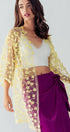 Urban Daizy Romantic Sheer Floral Embroidered Duster Length Kimono Yellow Kimono - Women's (UDZ-KN-00020) – alternate view 11