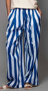 Urban Daizy Breezy Linen-Blend Striped Wide-Leg Pants Blue Pants - Women's (UDZ-PT-00352)
