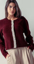 Urban Daizy Lace Trim Wool Blend Cardigan Pastel-Blue Cardigan - Women's (UDZ-KN-00652) – alternate view 29