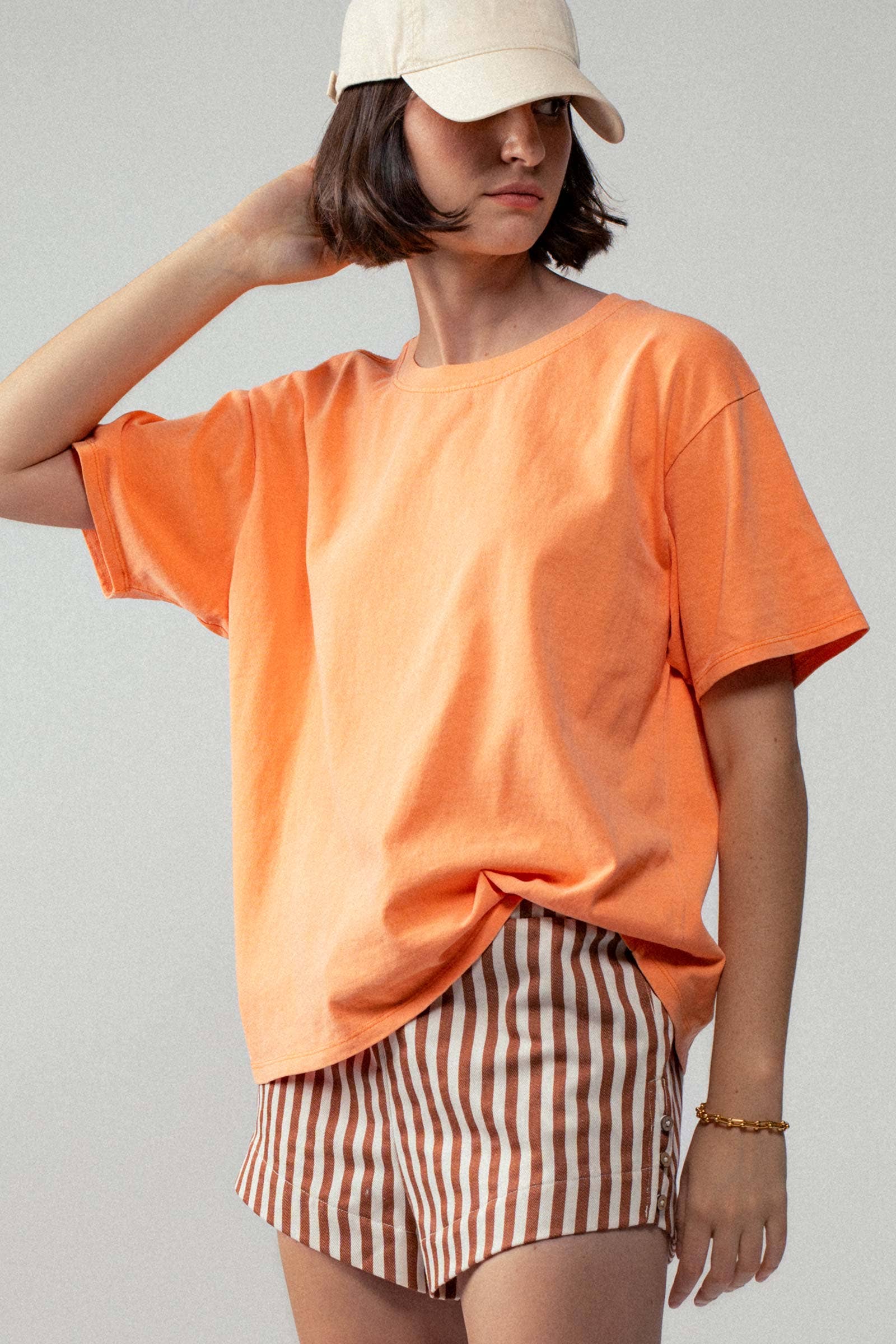 Urban Daizy Loose Fit Short Sleeve Cotton Casual Top Grey T-Shirt - Women's (UDZ-TP-00555) – alternate view 7